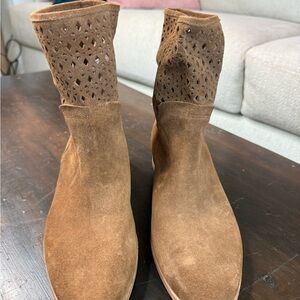 Brown Suede Ankle Boots size 8